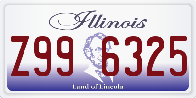 IL license plate Z996325