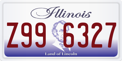 IL license plate Z996327