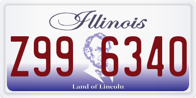 IL license plate Z996340