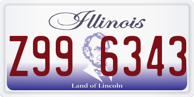 IL license plate Z996343