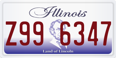 IL license plate Z996347