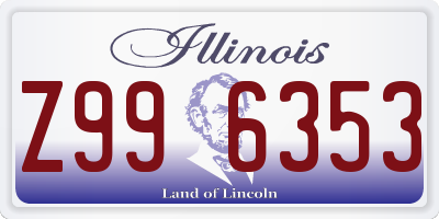 IL license plate Z996353