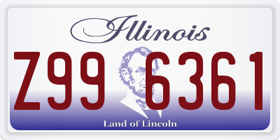 IL license plate Z996361
