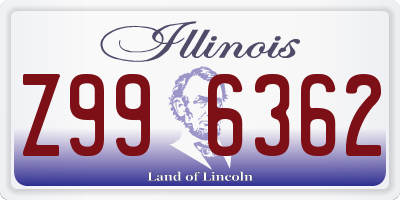IL license plate Z996362