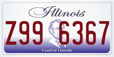 IL license plate Z996367