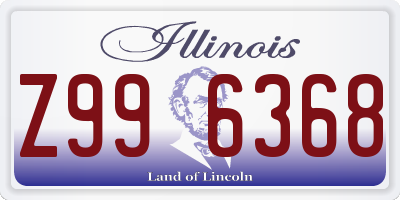 IL license plate Z996368