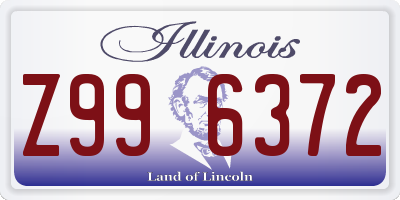 IL license plate Z996372