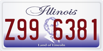 IL license plate Z996381