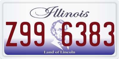 IL license plate Z996383