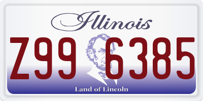 IL license plate Z996385