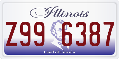 IL license plate Z996387