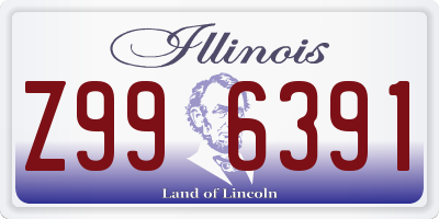 IL license plate Z996391