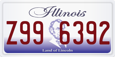 IL license plate Z996392