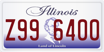 IL license plate Z996400