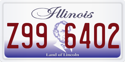 IL license plate Z996402