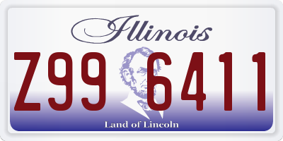 IL license plate Z996411