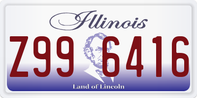 IL license plate Z996416