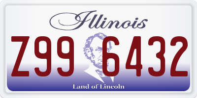 IL license plate Z996432