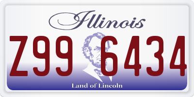 IL license plate Z996434