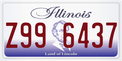 IL license plate Z996437
