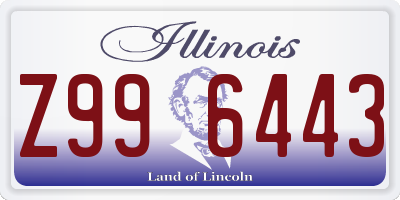 IL license plate Z996443