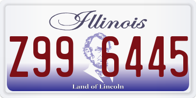 IL license plate Z996445