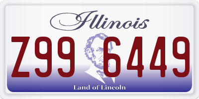 IL license plate Z996449