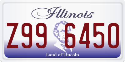 IL license plate Z996450