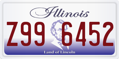 IL license plate Z996452