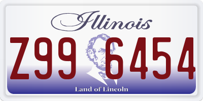 IL license plate Z996454