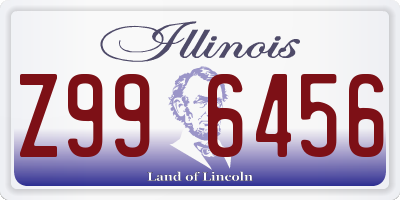 IL license plate Z996456
