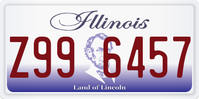 IL license plate Z996457