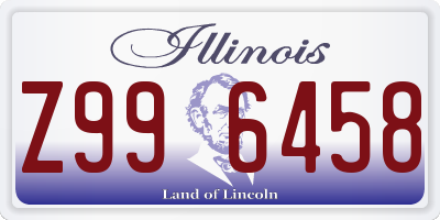 IL license plate Z996458