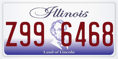 IL license plate Z996468