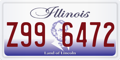IL license plate Z996472