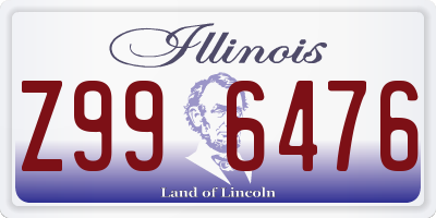 IL license plate Z996476