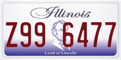 IL license plate Z996477