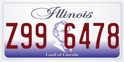 IL license plate Z996478