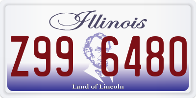 IL license plate Z996480