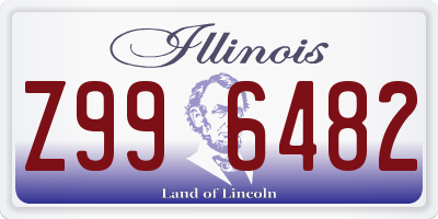 IL license plate Z996482