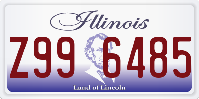 IL license plate Z996485