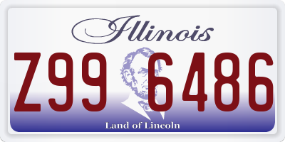 IL license plate Z996486