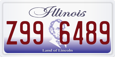 IL license plate Z996489