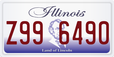 IL license plate Z996490