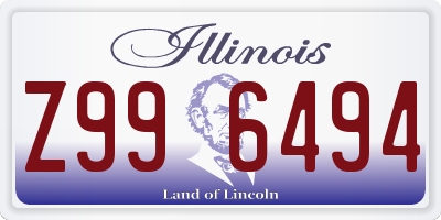 IL license plate Z996494