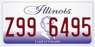 IL license plate Z996495