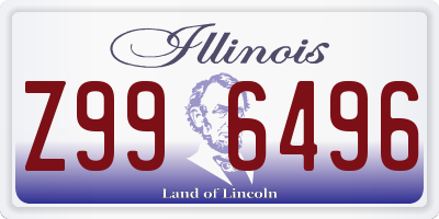 IL license plate Z996496