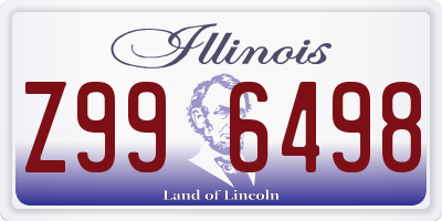 IL license plate Z996498