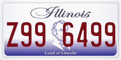 IL license plate Z996499