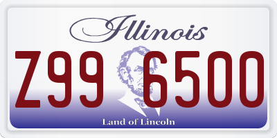 IL license plate Z996500